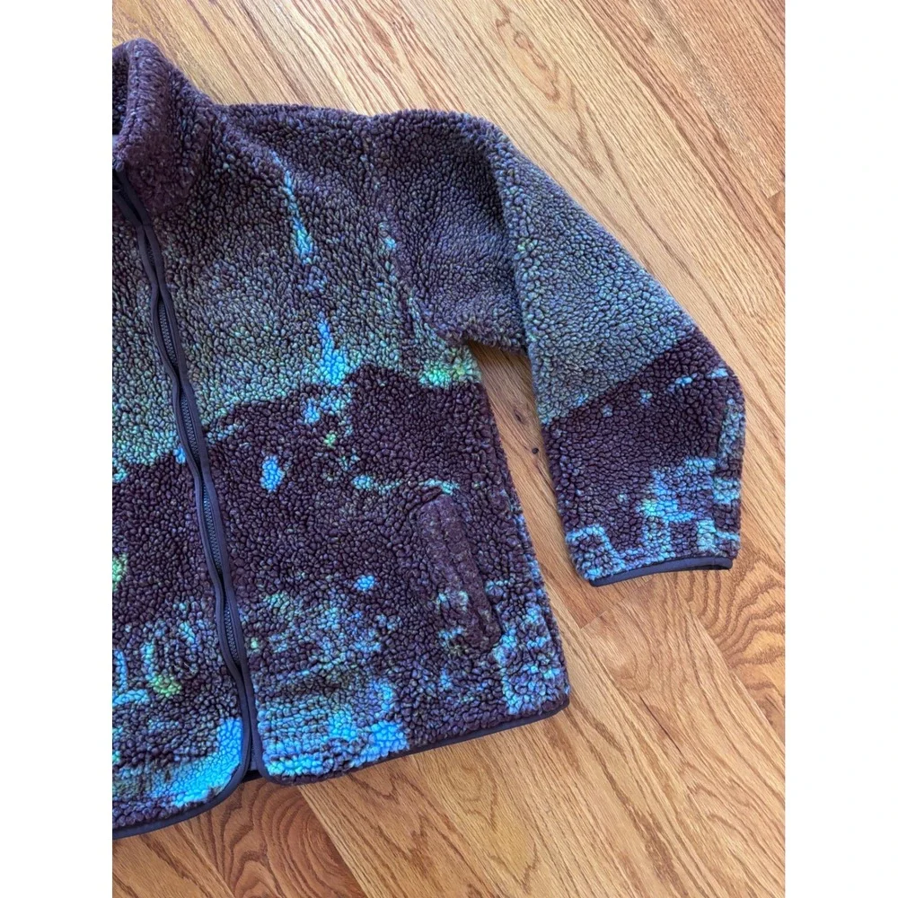 Sundae School Namsan Tower Fleece Jacket Multicolor Alien Space Zip Up Mens M - Picture 6 of 13